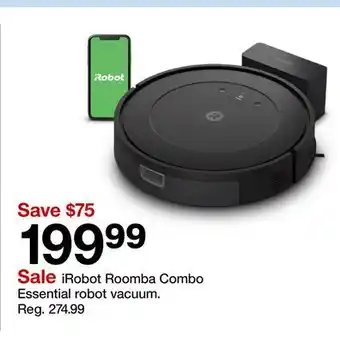 Target iRobot Roomba Combo Essential robot vacuum offer