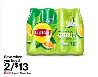 Target Lipton 12-pk. tea offer