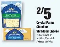 Sentry Crystal Farms Chunk or Shredded Cheese offer