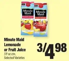 Sentry Minute Maid Lemonade or Fruit Juice offer