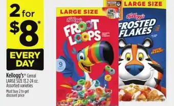 Dollar General Kellogg's Cereal LARGE SIZE offer