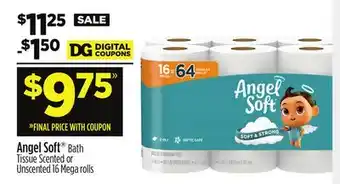 Dollar General Angel Soft Bath Tissue Scented or Unscented offer