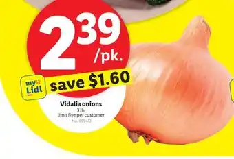 Lidl Vidalia onions offer