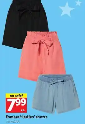 Lidl Esmara ladies' shorts offer