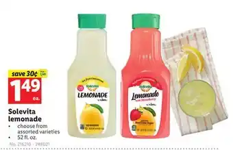 Lidl Solevita lemonade offer