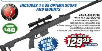Big 5 Hatsan Zada Air Rifle with 4x32 Scope offer