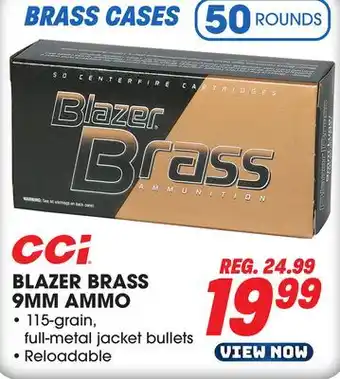 Big 5 CCI Blazer Brass 9mm Ammunition offer