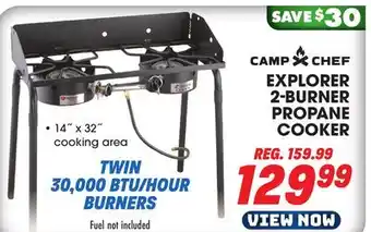 Camp Chef Explorer Two-Burner Propane Cooker