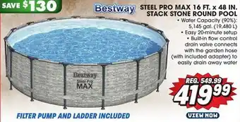 Big 5 Bestway Steel Pro MAX 16' x 48 Round Above Ground Pool Set offer
