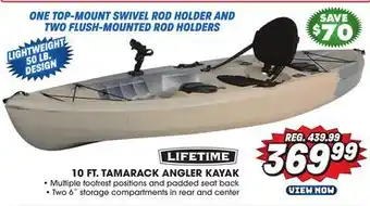 Big 5 Lifetime Tamarack Angler Kayak offer