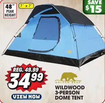 Big 5 Golden Bear Wildwood 3-Person Dome Tent offer
