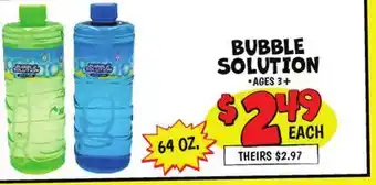 Ollie's BUBBLE SOLUTION offer