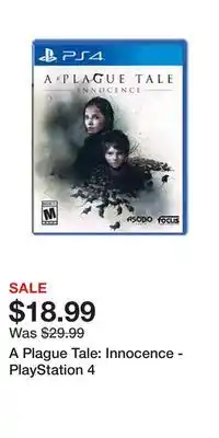 Game Stop A Plague Tale: Innocence - PlayStation 4 offer