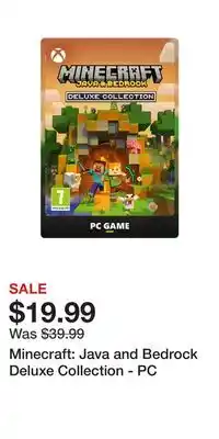 Game Stop Minecraft: Java and Bedrock Deluxe Collection - PC offer