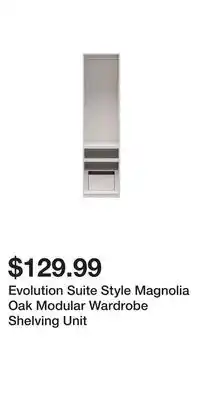 Big Lots Evolution Suite Style Magnolia Oak Modular Wardrobe Shelving Unit offer