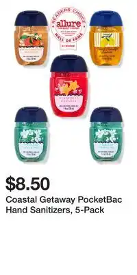 Bath & Body Works Coastal Getaway PocketBac Hand Sanitizers, 5-Pack offer