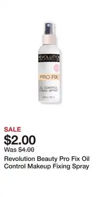 Ulta Beauty Revolution Beauty Pro Fix Oil Control Makeup Fixing Spray offer