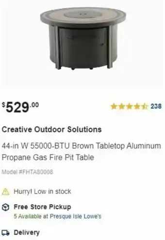 Lowe's Creative Outdoor Solutions offer