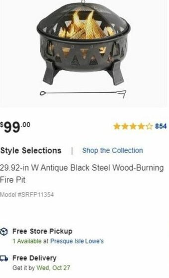 Lowe's Style Selections offer