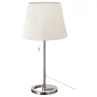 Ikea Nyfors Table lamp, nickel plated white offer