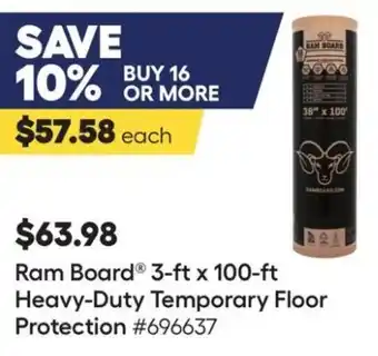 Lowe's Ram Board 3-ft x 100-ft Heavy-Duty Temporary Floor Protection offer