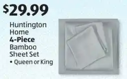 Aldi Huntington Home 4-Piece Bamboo Sheet Set offer