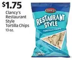 Aldi Clancy's Restaurant Style Tortilla Chips offer