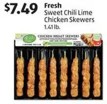 Aldi Fresh Sweet Chili Lime Chicken Skewers offer