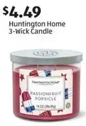 Aldi Huntington Home 3-Wick Candle offer