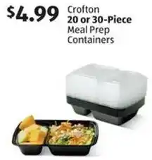 Aldi Crofton 20 or 30-Piece Meal Prep Containers offer