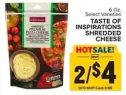 Food Lion TASTE OF INSPIRATIONS SHREDDED CHEESE offer