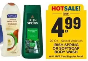 Food Lion IRISH SPRING OR SOFTSOAP BODY WASH offer