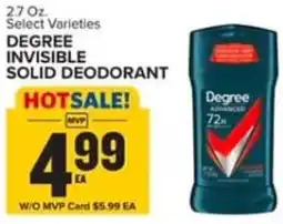 Food Lion DEGREE INVISIBLE SOLID DEODORANT offer