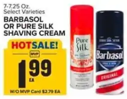 Food Lion BARBASOL OR PURE SILK SHAVING CREAM offer