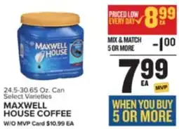 Food Lion MAXWELL HOUSE COFFEE offer