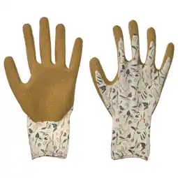 Ikea Daksjus Gardening gloves, sprout patterned off-white/yellow-brown, s offer