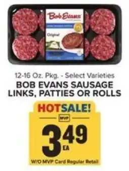 Food Lion BOB EVANS SAUSAGE LINKS, PATTIES OR ROLLS offer
