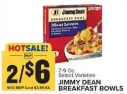 Food Lion JIMMY DEAN BREAKFAST BOWLS offer