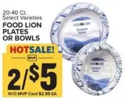Food Lion FOOD LION PLATES OR BOWLS offer