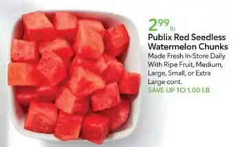 Publix Publix Red Seedless Watermelon Chunks offer