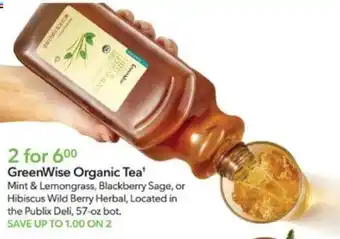 Publix GreenWise Organic Tea offer