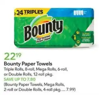 Publix Bounty Paper Towels offer