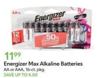 Publix Energizer Max Alkaline Batteries offer