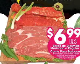 Bistec de Diesmillo Marinado o Regular o Carne Para Barbacoa