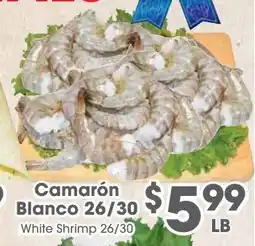 White Shrimp 26/30