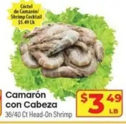 Supermercado El Rancho Head-On Shrimp offer