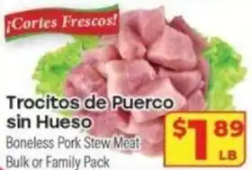 Supermercado El Rancho Boneless Pork Stew Meat offer