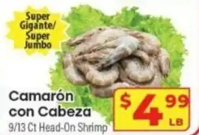Supermercado El Rancho Head-On Shrimp offer