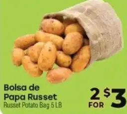 Supermercado El Rancho Russet Potato Bag 5 LB offer