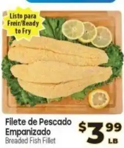 Breaded fish fillet